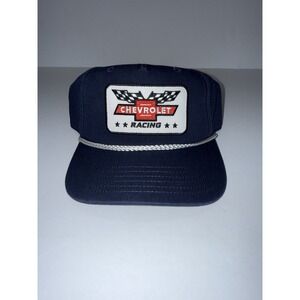 Chevrolet Racing Rope Snapback Hat GM Licensed Navy Cap Adult Red Logo Gift NWT